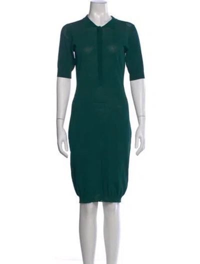 Pre-owned Totême Antwerp Dress Knee-length Dress In Green