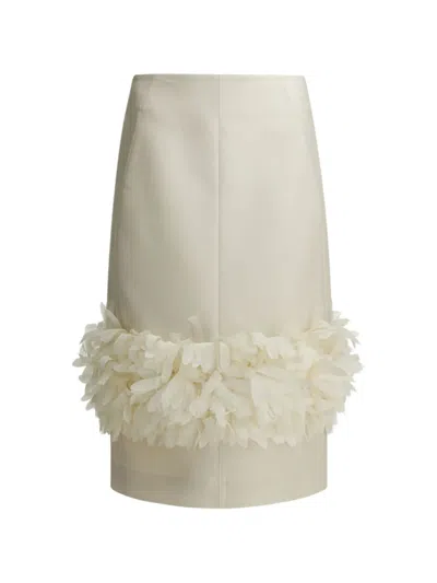 Totême Appliqué Midi Skirt In Neutral