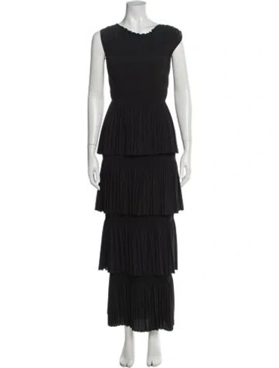 Pre-owned Totême Aramon Long Dress In Black