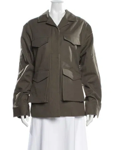 Pre-owned Totême Army Jacket Utility Jacket In Gray