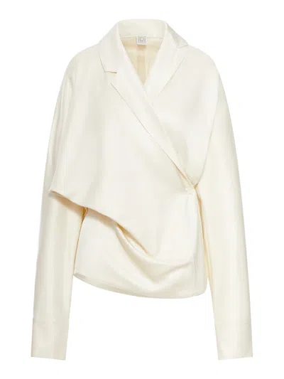 Totême Asymmetric Shirt In White