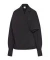 Totême Asymmetric Wrap Blouse In Black