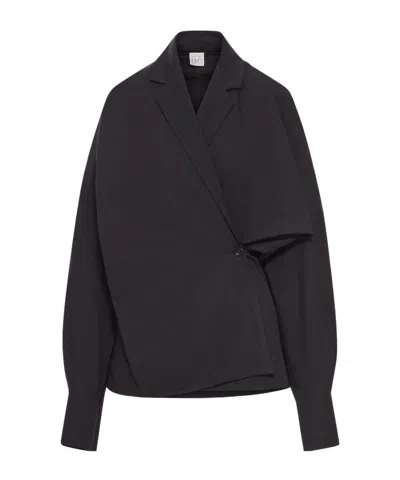 TOTÊME ASYMMETRIC WRAP BLOUSE