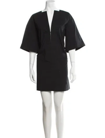 Pre-owned Totême Asymmetrical Mini Dress In Black