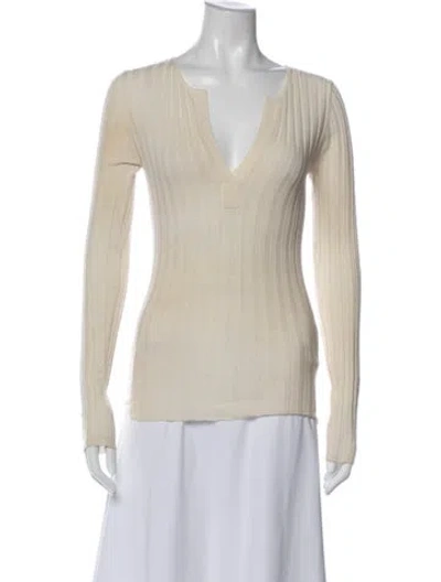 Pre-owned Totême Aversa Wool Top In Neutral