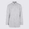 Totême Azure Cotton Classic Stripe Shirt In Gray