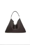 Totême Bevel Triangular Zip-top Tote Bag In Black