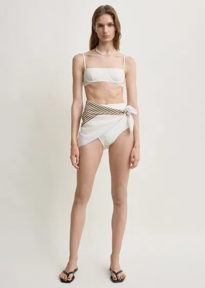 Totême Balconette Bikini Top Ecru In White