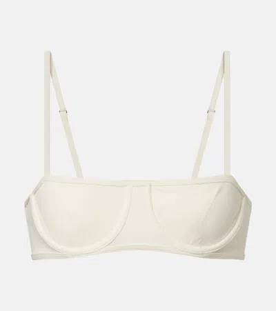Totême Balconette Bikini Top In White