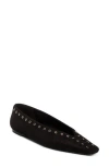 Totême Toteme Women Suede Leather Lace-up Ballets In Black