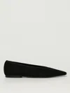Totême Toteme Minimalist Velvet Ballerinas Shoes In Black