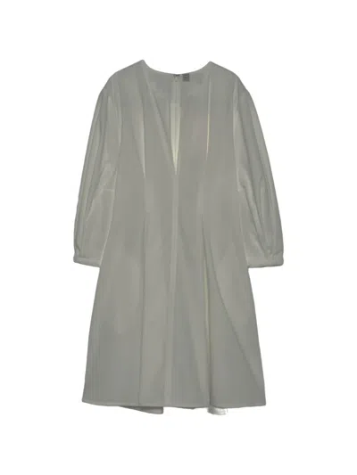 Totême Balloon-sleeves Mini Dress In Green