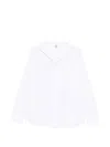 Totême Cotton Shirt Long Sleeves Curved Hem In White