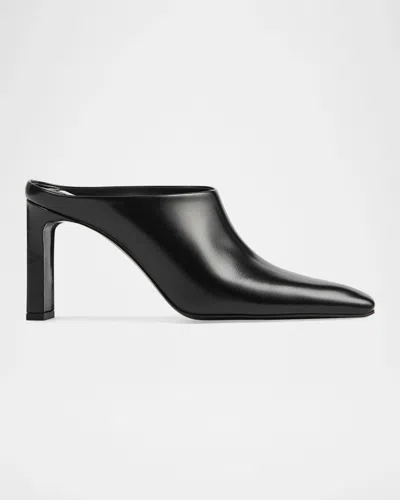 Totême Bar 85mm Box-leather Mules In Black
