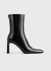 Totême Bar Glossy Leather Boots Black In Black