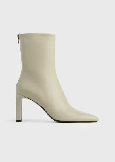 Totême Bar Nappa Leather Boots Rye In White