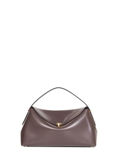 Totême Bark T-lock Top Handle Bag In Brown