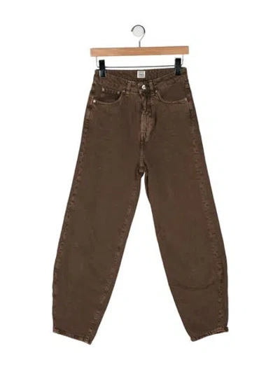 Pre-owned Totême Barrel Leg Denim Jeans In Brown