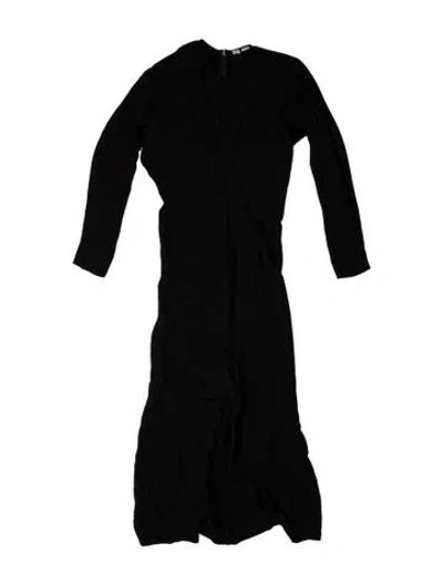 Pre-owned Totême Bateau Neckline Long Dress In Black