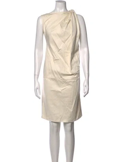 Pre-owned Totême Bateau Neckline Mini Dress In Neutrals