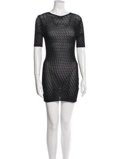 Pre-owned Totême Bateau Neckline Mini Dress W/ Tags In Black