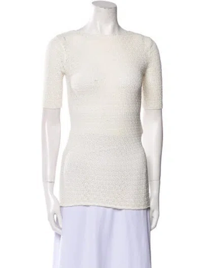 Pre-owned Totême Bateau Neckline Sweater In Neutral