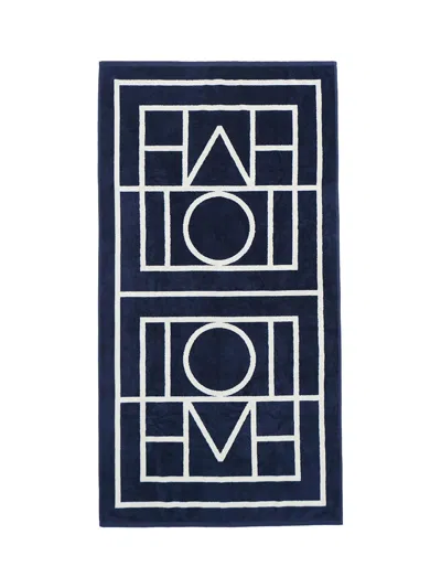 Totême Toteme Beach Towel Navy/white