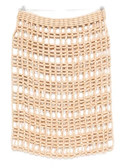 Totême Beaded Grid Midi Skirt