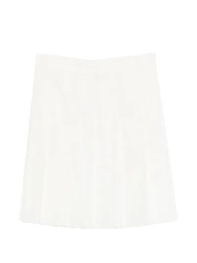 Totême Beaded Pleated Mini Skirt In White