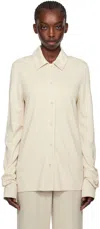 Totême Beige Button Shirt In 116 Ecru