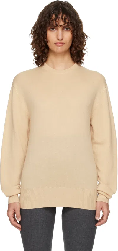 Totême Beige Classic Cashmere Crew Knit Sweater In Neutral