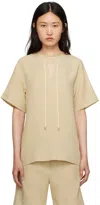 Totême Self-tie Top In 809 Overcast Beige