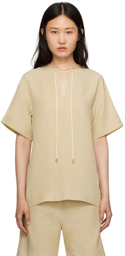 Totême Self-tie Top In 809 Overcast Beige