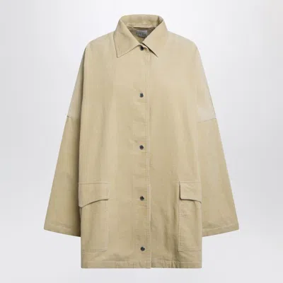 Totême Toteme Beige Corduroy Overshirt Jacket In Brown