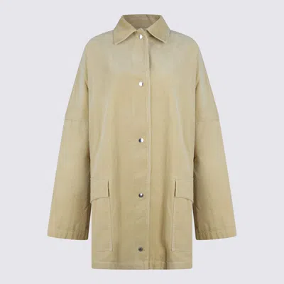 Totême Beige Cotton Casual Jacket In Green