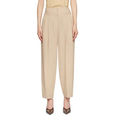 Totême Beige Draped Balloon Trousers