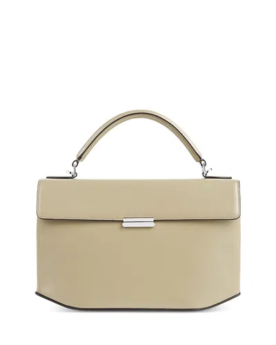 Totême Beige Leather Box Bag In Green