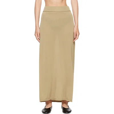 Totême Beige Long Knit Maxi Skirt In Sand