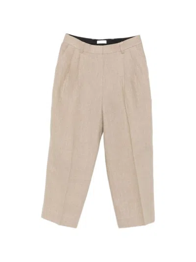 Totême Beige Regular Fit Trouser In Neutral