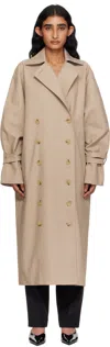 Totême Toteme Double-breasted Trench Coat In Neutral