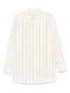 Totême Toteme Striped Cotton Shirt In White