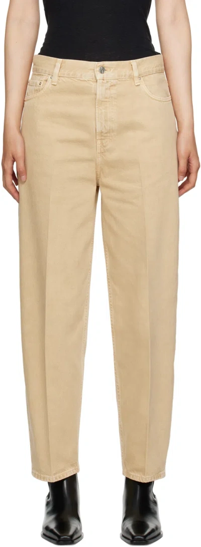 Totême Tapered-leg Jeans In 870 Washed Beige