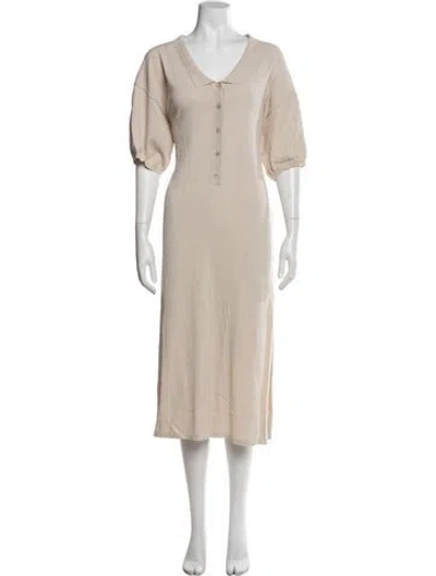 Pre-owned Totême Belize Midi Length Dress In Neutral