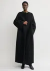 Totême Flared Sleeve Coat In Black