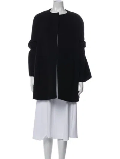 Pre-owned Totême Bell Sleeve Jacket Wool Coat In Black