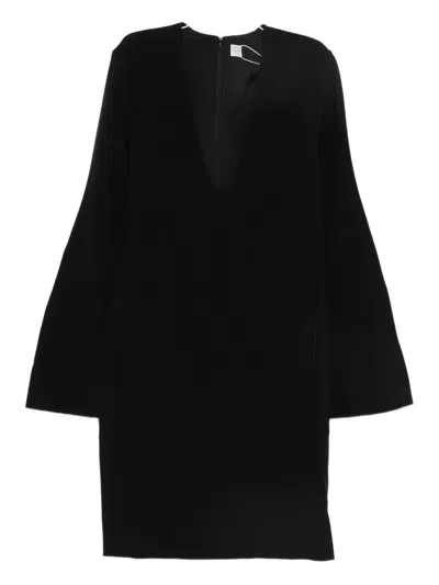 Totême Bell-sleeve Mini Dress In Black