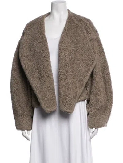 Pre-owned Totême Bellac Faux Fur Jacket In Neutrals