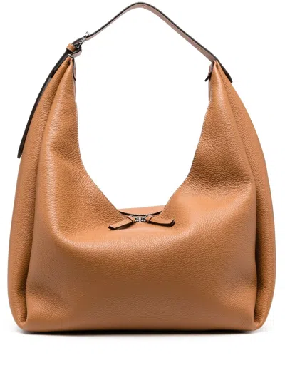 Totême Belt Hobo Tote Bag In Brown