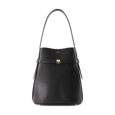 Totême Women Black 'belted' Bucket Bag, Onesize Luxury Bucket Bags For Women Darveys