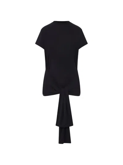 Totême Belted Draped T-shirt In Animal Print